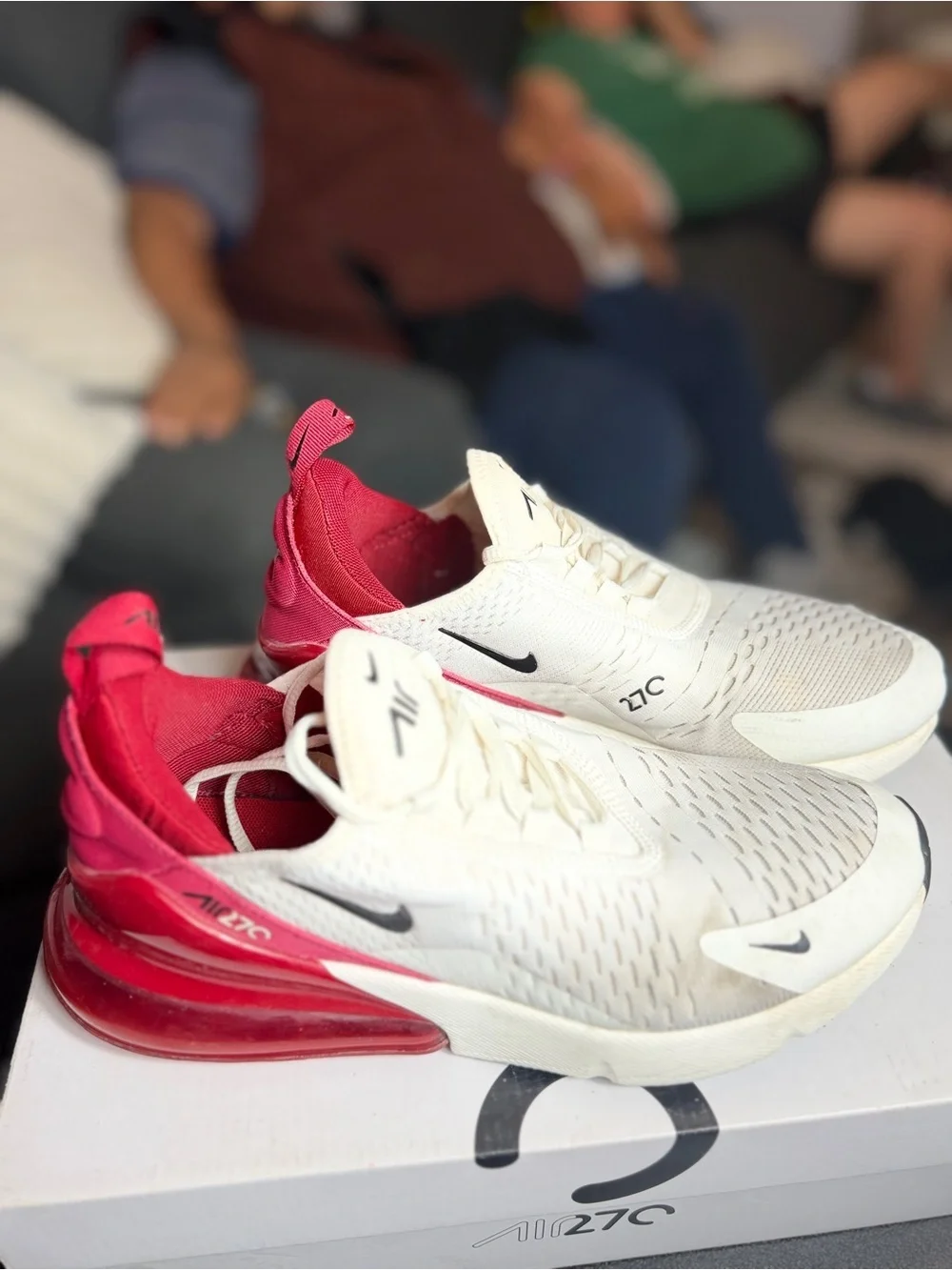 Nike Air Max 270 Off-White with Red Accents